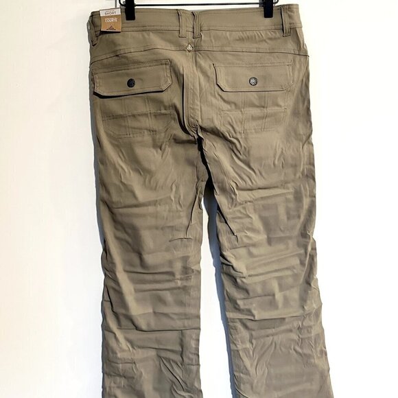 NWT Prana Halle Pant - Short Inseam in Dark Khaki - Size 10 - Picture 10 of 12